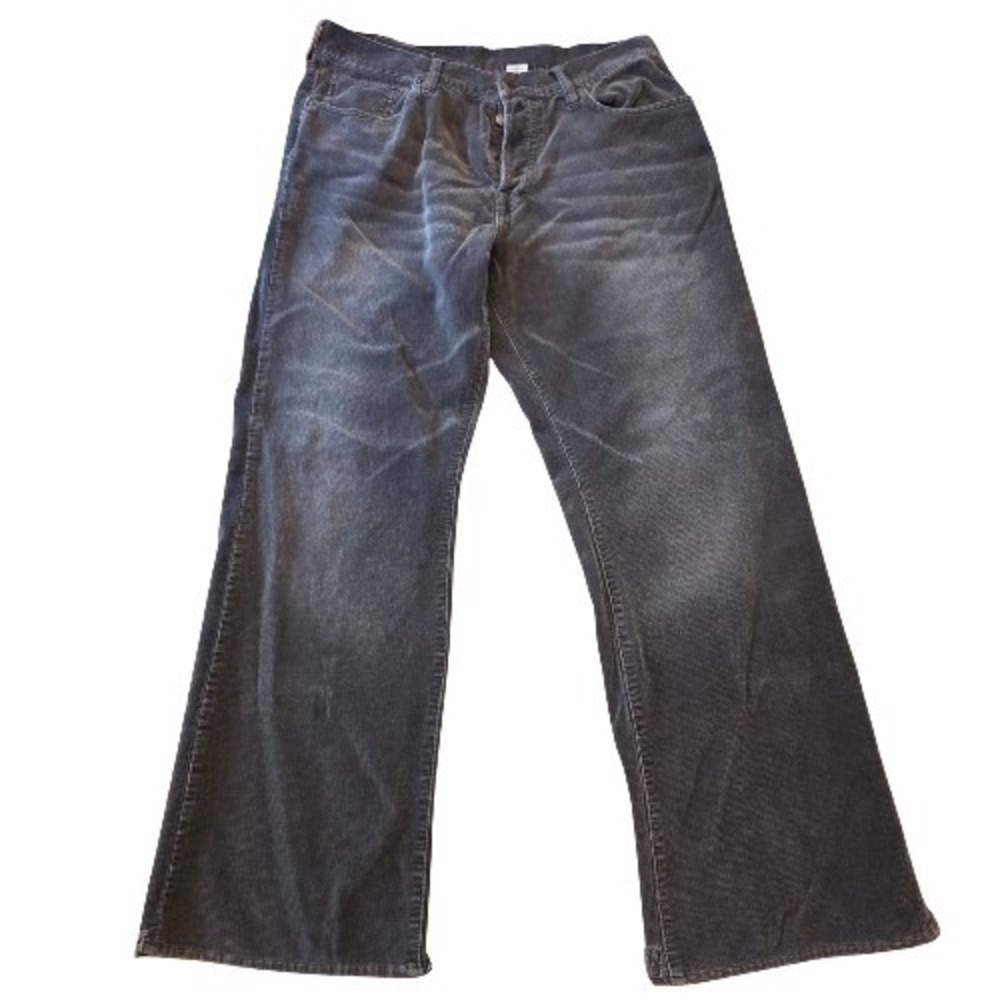 Abercrombie & Fitch Distressed Corduroy‎ Pants Gray Size 34x34 Men Button Fly